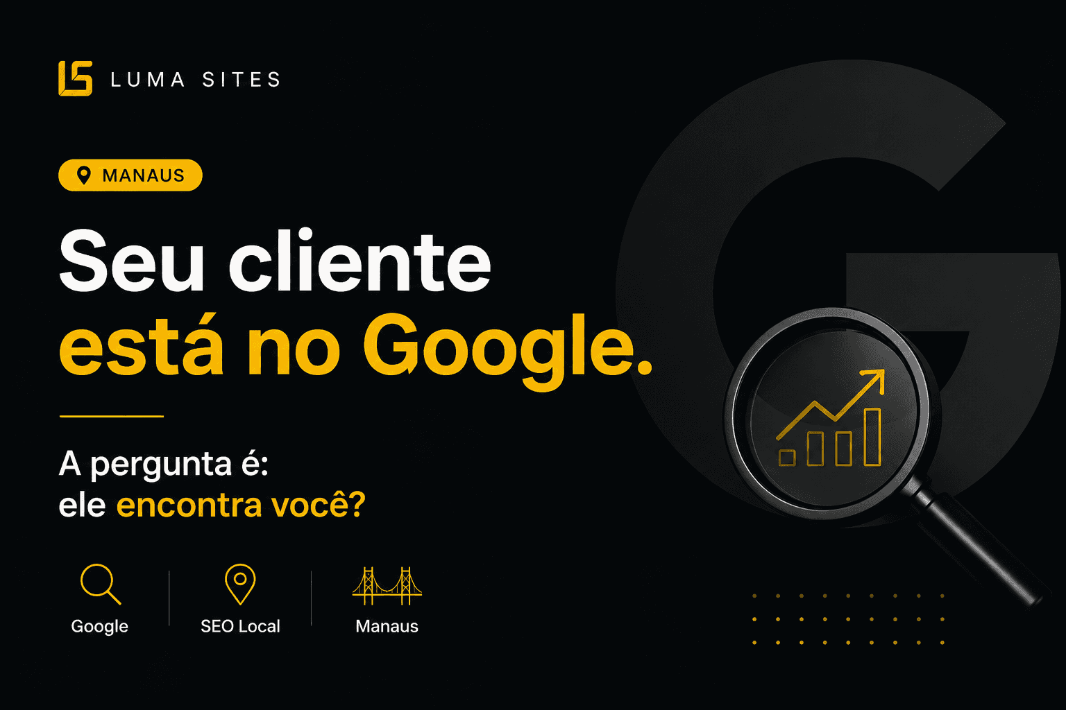Painel de busca local no Google para negócios em Manaus