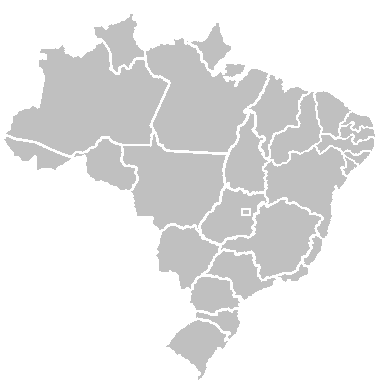 Mapa do Brasil representando a cobertura nacional do atendimento online