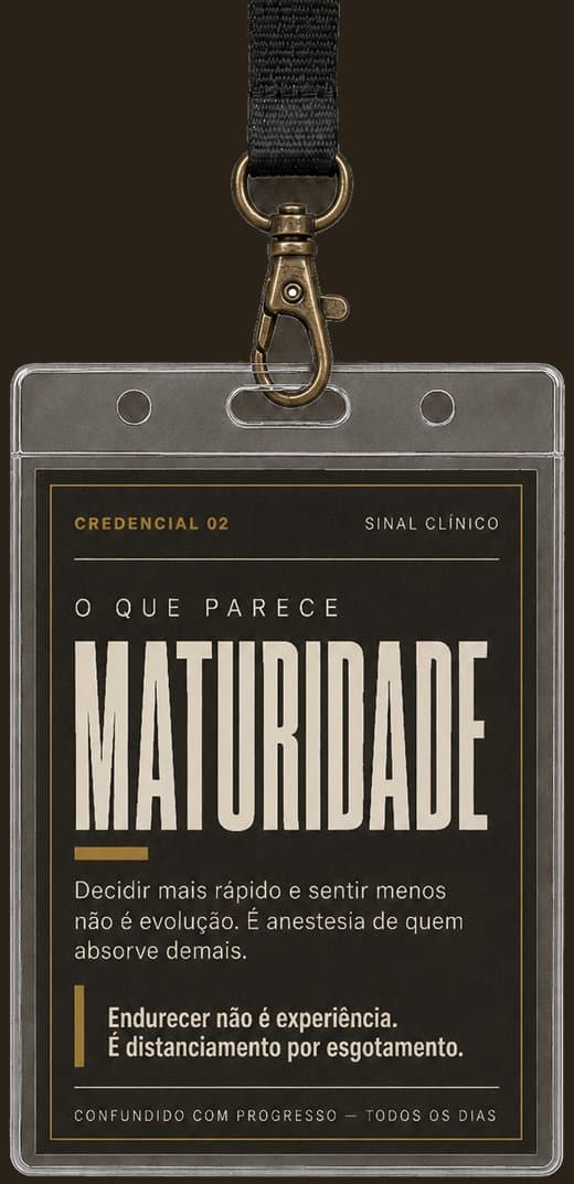 Credencial sobre maturidade, experiência e esgotamento no trabalho