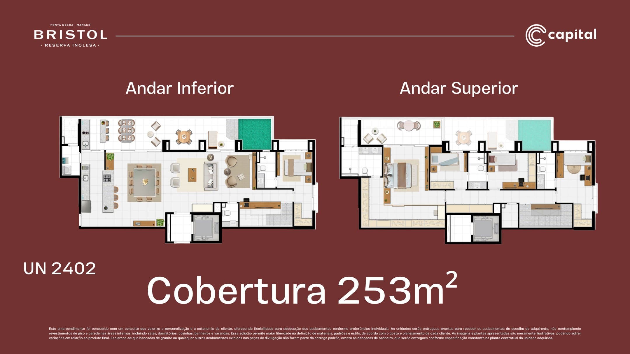Cobertura 2402 com 253m²