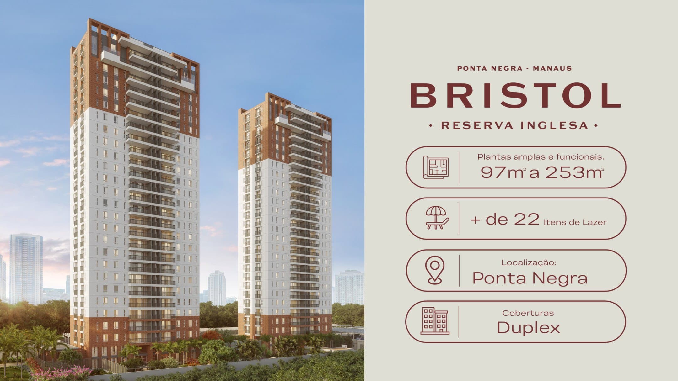 Render das torres do Bristol Reserva Inglesa