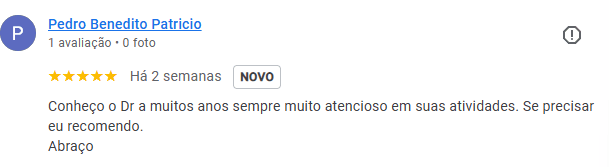 Avaliação de Pedro Benedito Patrício sobre Wesley Veiga