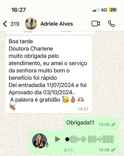 Depoimento cliente Adriele