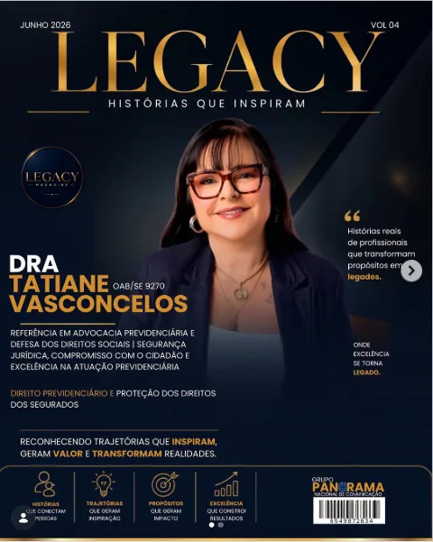 Capa da Revista LEGACY com Dra. Tatiane Vasconcelos